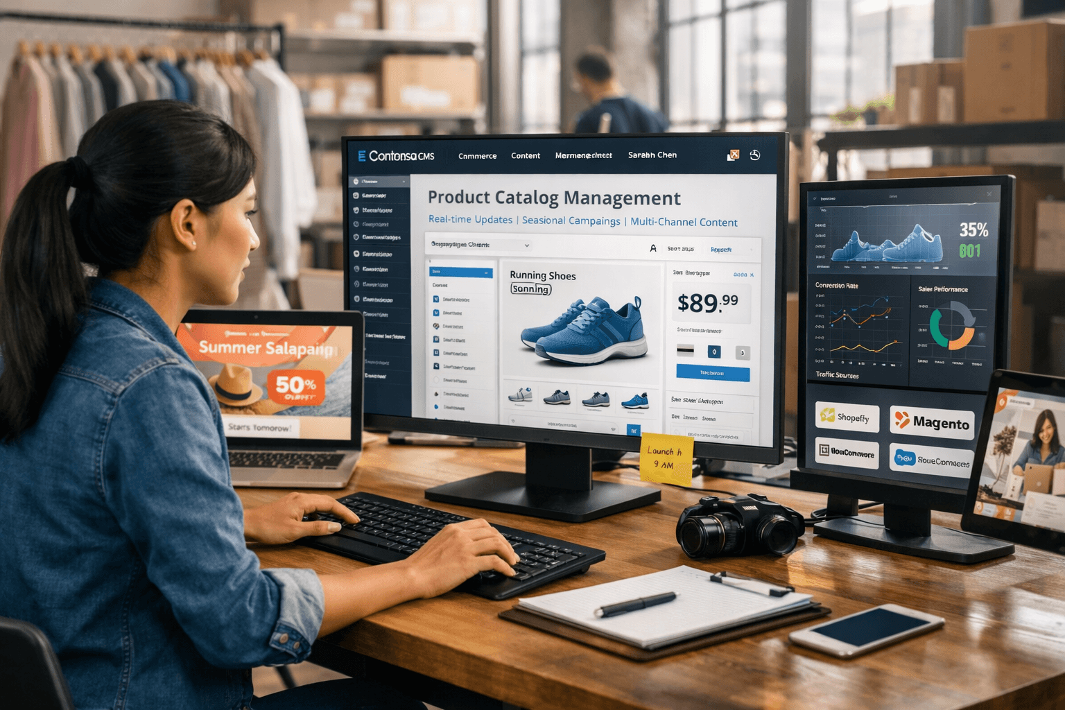 E-commerce Content Management illustration